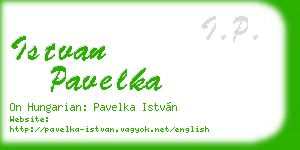 istvan pavelka business card