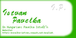 istvan pavelka business card